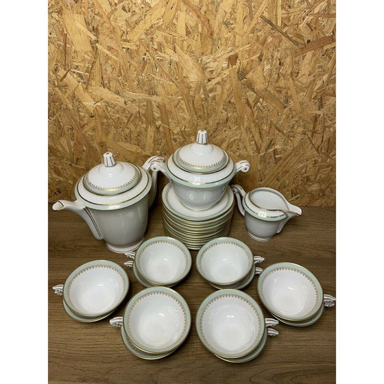 Image 1 of Vintage Art Deco porseleinen koffieset van Limoges Ch. Field Haviland