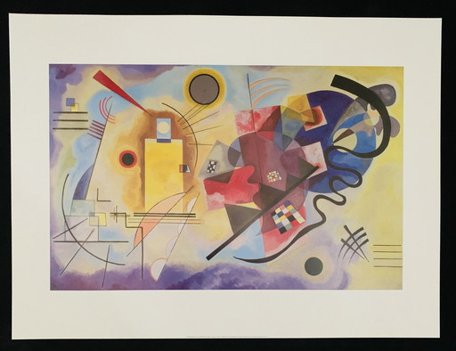 Wassily Kandinsky: “Yellow, Red, Blue”. Offsetlithographie. 