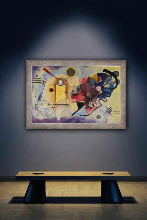 Wassily Kandinsky: “Yellow, Red, Blue”. Offsetlithographie. 