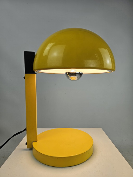 Gele Space Age Bureau Lamp Metaal