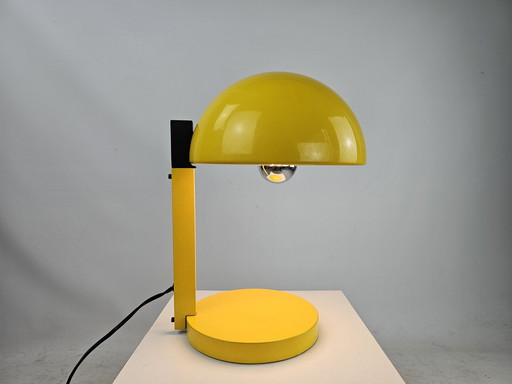 Gele Space Age Bureau Lamp Metaal