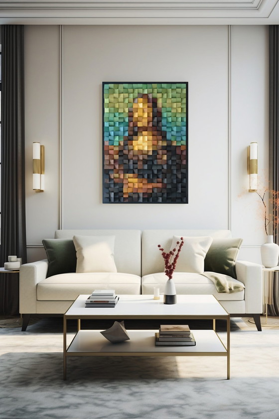 Image 1 of Nadi Art- Houten kunst "Mona Lisa