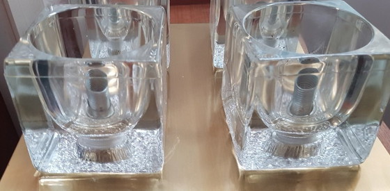 Image 1 of Plafondlamp met 4 glazen kubussen van Peill & Putzler, 1960