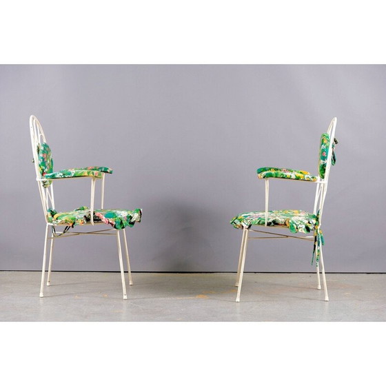 Image 1 of Paar vintage stoelen van blik, Duitsland 1960