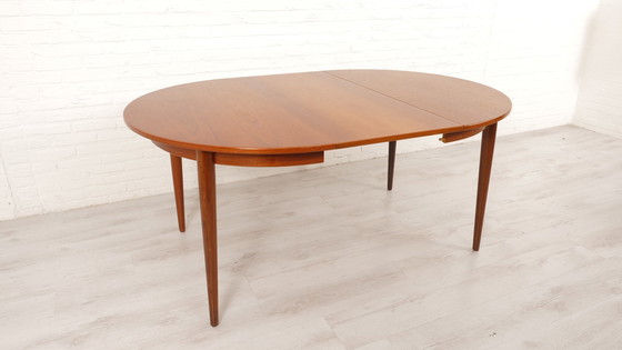 Image 1 of Vintage Eettafel | Rond | Teak | Uitschuifbaar | 114 Cm