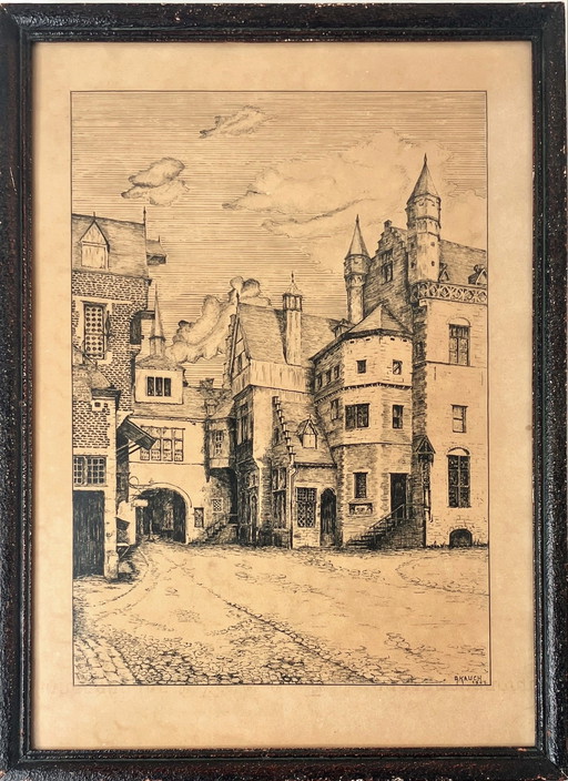 Prachtige Ets Van A. Kawch 1947