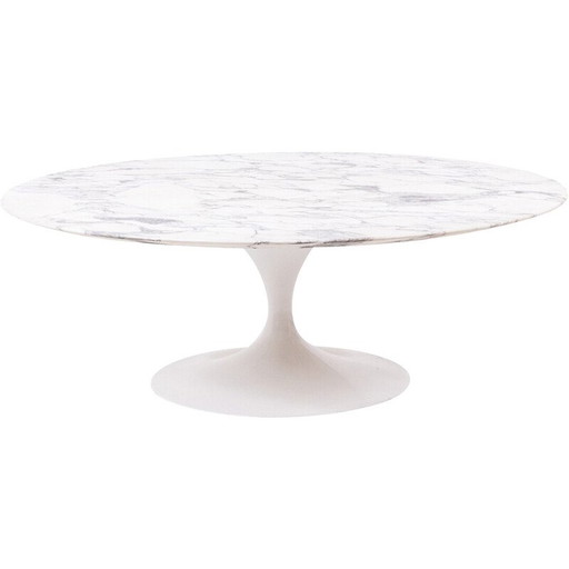 Vintage "Tulip" salontafel in marmer van Eero Saarinen voor Knoll International, jaren 1960