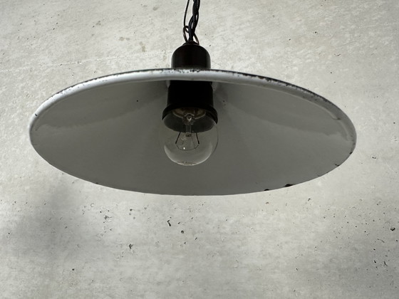 Image 1 of 3X Industriële Hanglamp - Groene Emaille