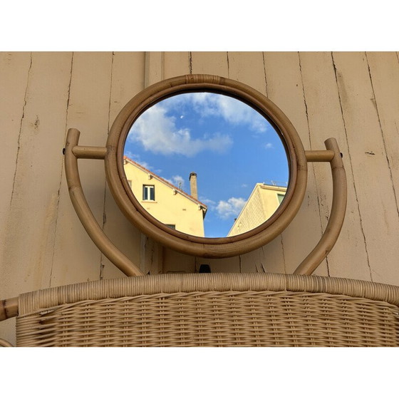 Image 1 of Vintage kaptafel van bamboe en rotan door Anne bamboo, 1960