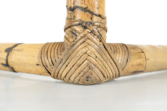 Image 1 of Bamboe & rotan salontafel, Italië 1960.