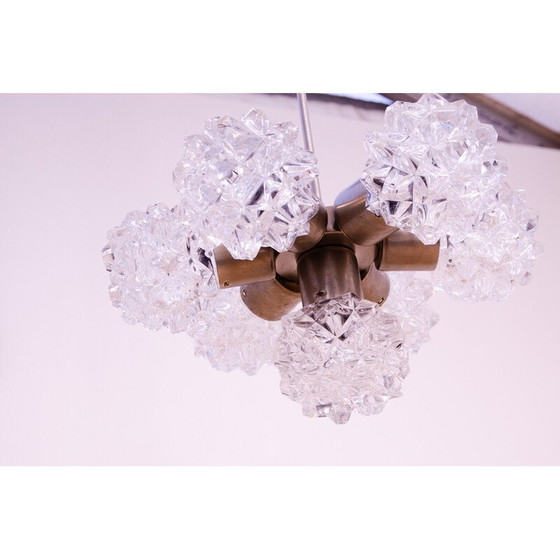 Image 1 of Vintage kroonluchter van geslepen glas voor Kamenický Šenov, Tsjecho-Slowakije 1970