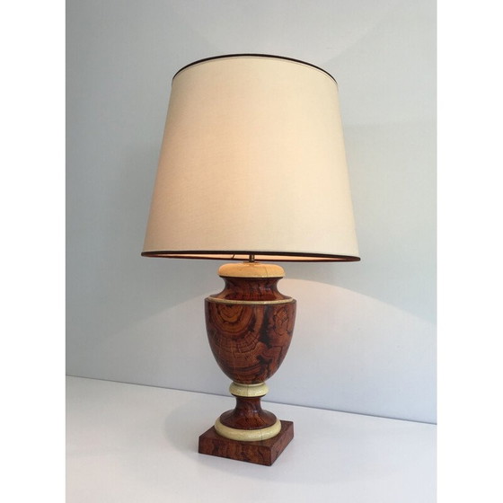 Image 1 of Vintage decoratieve lamp in gelakt hout, 1970