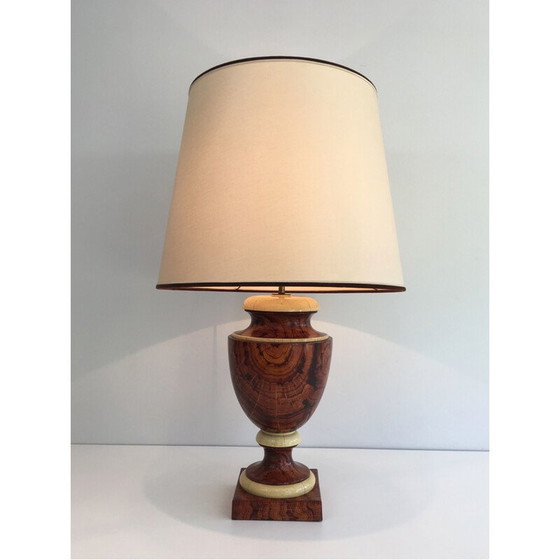 Image 1 of Vintage decoratieve lamp in gelakt hout, 1970