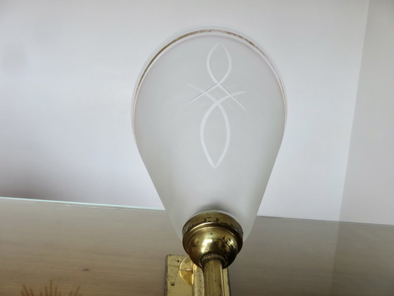 Image 1 of 2 Wandlampen, Art Nouveau, Verguld brons, Frankrijk, jaren 1930