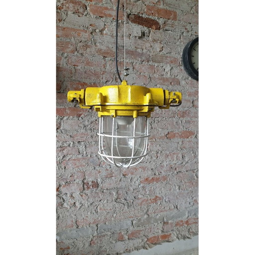 Vintage luchtdichte hanglamp, 1990