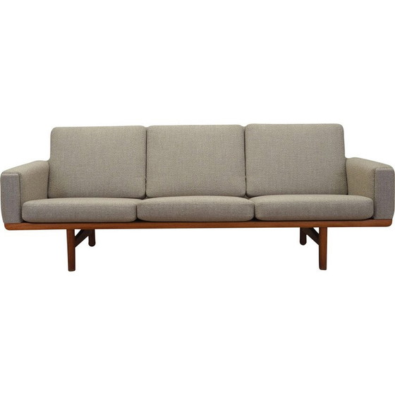 Image 1 of Vintage essenhouten bank van Hans. J. Wegner voor Getama, jaren 1960