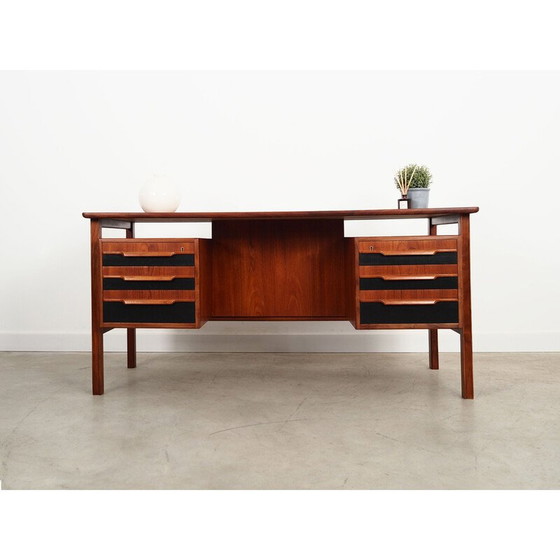 Image 1 of Teakhouten bureau, Deens ontwerp, jaren 1970, productie: Denemarken