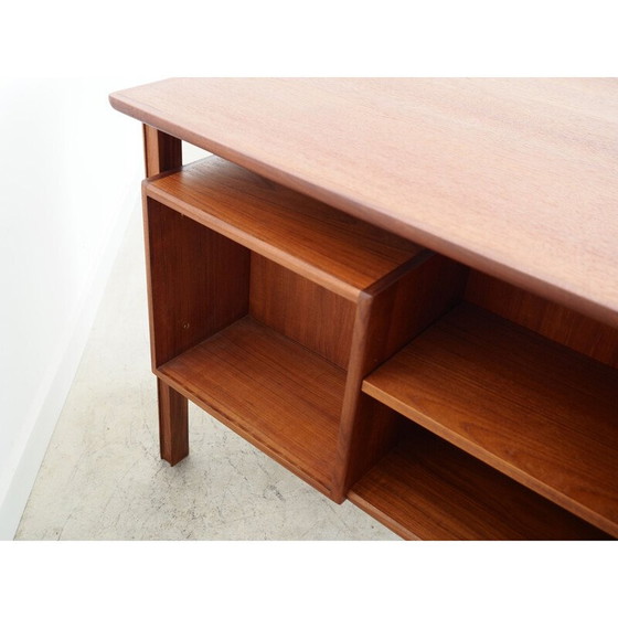 Image 1 of Teakhouten bureau, Deens ontwerp, jaren 1970, productie: Denemarken