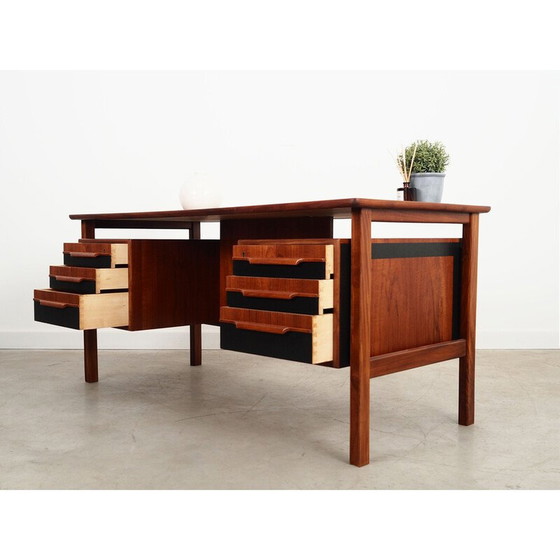 Image 1 of Teakhouten bureau, Deens ontwerp, jaren 1970, productie: Denemarken