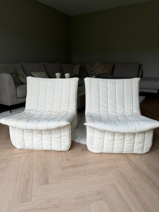 2x Kebe Vintage Ribbon Fauteuil by Niels Sylvester Bendtsen