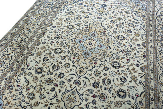 Image 1 of Handgeknoopt Kashan Kurk Oosters Tapijt - 350 X 251 Cm