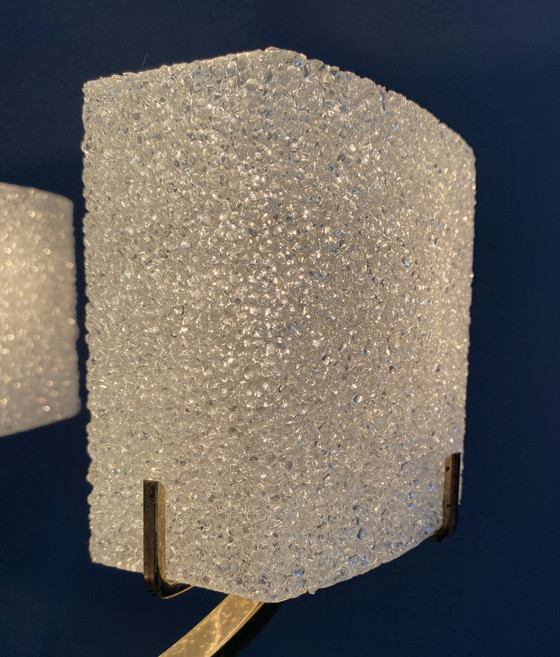 Image 1 of Hanglamp 6 kunststof kappen 1960S