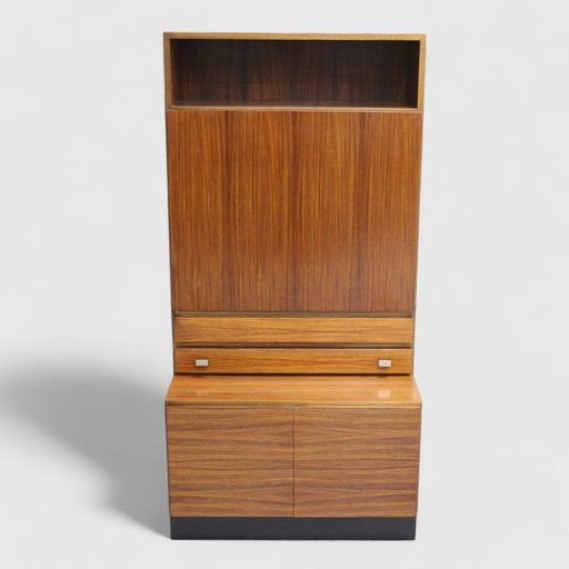 Vintage Boekenkast, Wandkast, Highboard - Tweedelig, Jaren '60