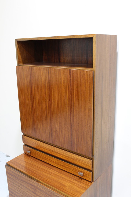 Image 1 of Vintage Boekenkast, Wandkast, Highboard - Tweedelig, Jaren '60