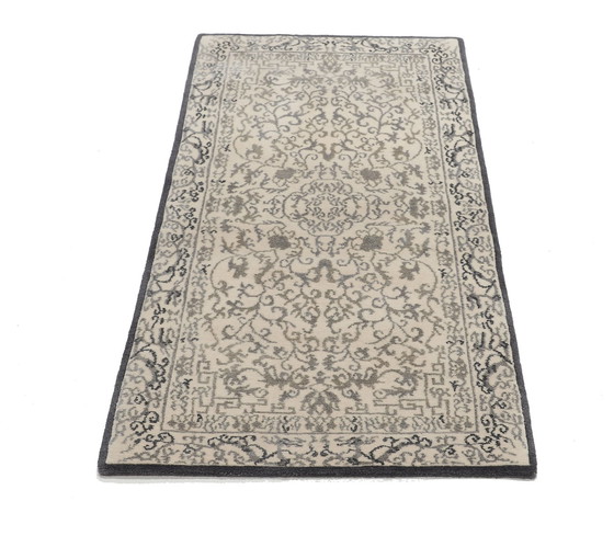 Image 1 of Origineel Indo Modern Wollen Vloerkleed 140 X 70 Cm Top Conditie