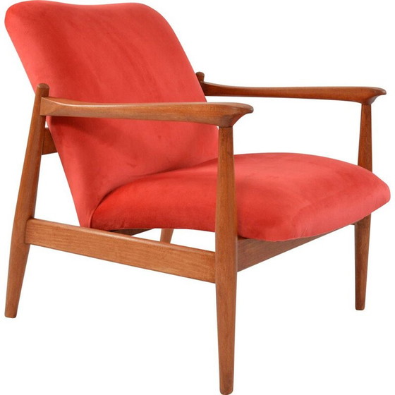 Image 1 of Vintage fauteuil WR Koraal teakhout