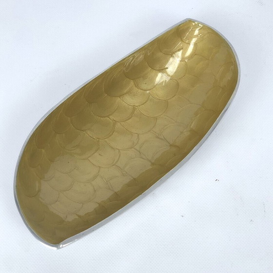 Image 1 of Vintage geëmailleerde aluminium kom, Italië 1970