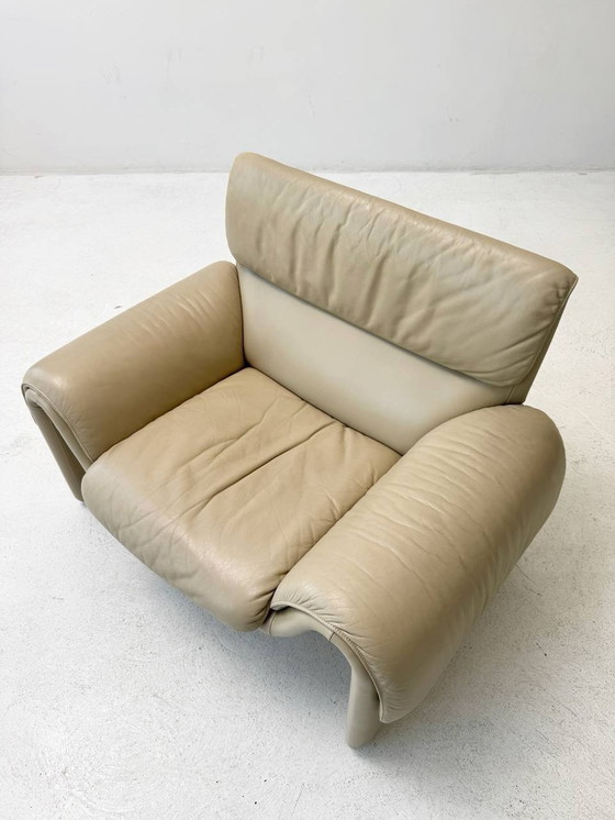 Image 1 of Ivoorkleurige fauteuil van De Sede model Ds-2011/01