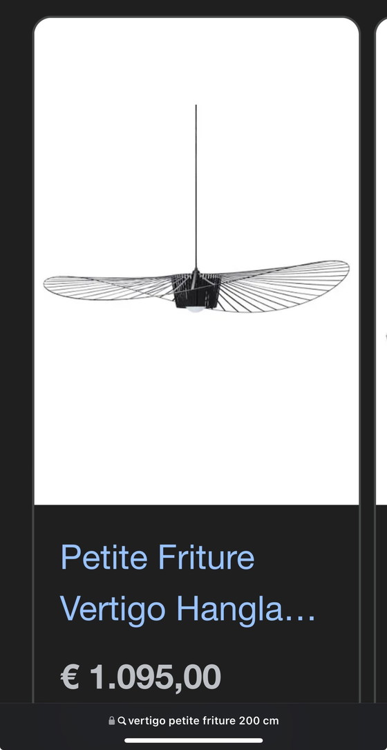 Image 1 of Petite Friture Vertigo Hanglamp 200Cm Zwart 