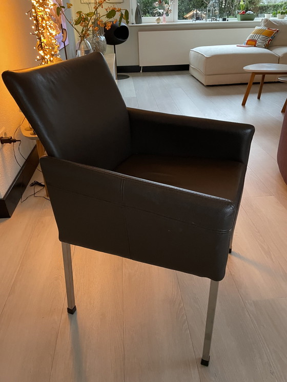 Image 1 of Leren Eetkamer Stoelen 