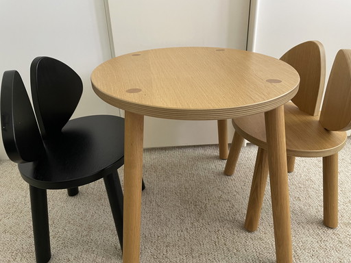 Nofred 2 Stoelen & 1 Tafel Voor Kinderen