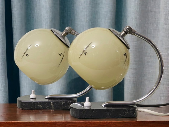 Image 1 of Paar bedlampen Mid Century, 1950