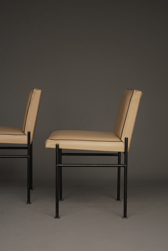 Image 1 of Modernistische bijzetstoelen van Wim Den Boon, jaren 1960. Set van 2