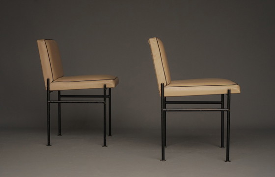 Image 1 of Modernistische bijzetstoelen van Wim Den Boon, jaren 1960. Set van 2