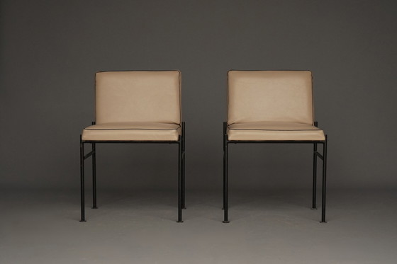 Image 1 of Modernistische bijzetstoelen van Wim Den Boon, jaren 1960. Set van 2