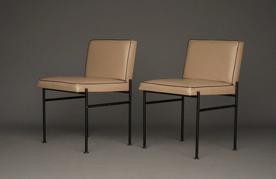 Image 1 of Modernistische bijzetstoelen van Wim Den Boon, jaren 1960. Set van 2