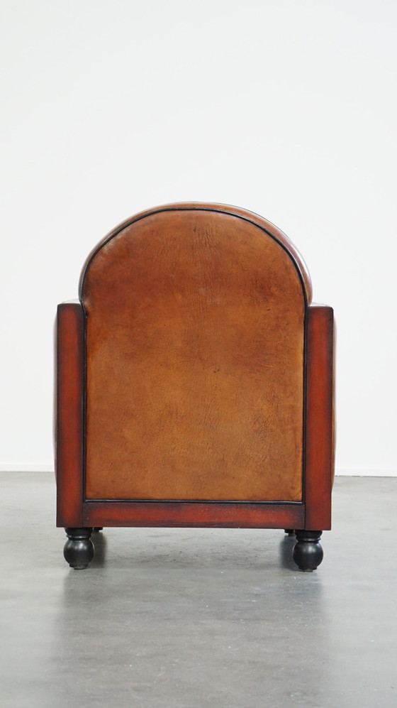 Image 1 of Schapenleren Art Deco Design Fauteuil