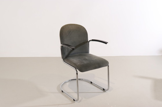 Image 1 of 2x Gebr. van der  stroom Dutch Originals model gispen 413r chair