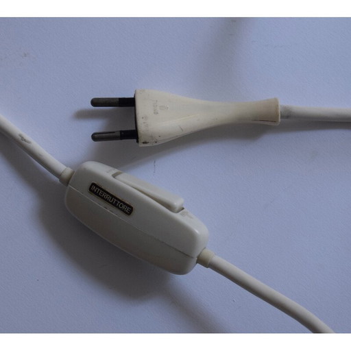 Vintage "Gulp" tafellamp in chroom en zwart gelakt staal van Ingo Maurer voor Design M, 1969