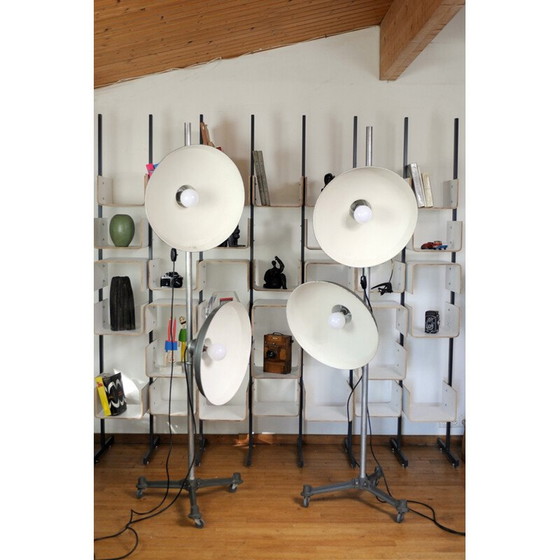 Image 1 of Paar vintage dubbele reflector vloerlampen van Cremer, 1960