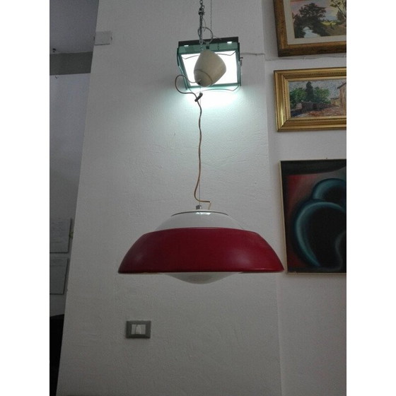 Image 1 of Vintage Italiaanse rode hanglamp - jaren 1960