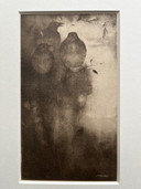 Jan Mankes Originele Heliogravure Lijsters in Avond Stemming