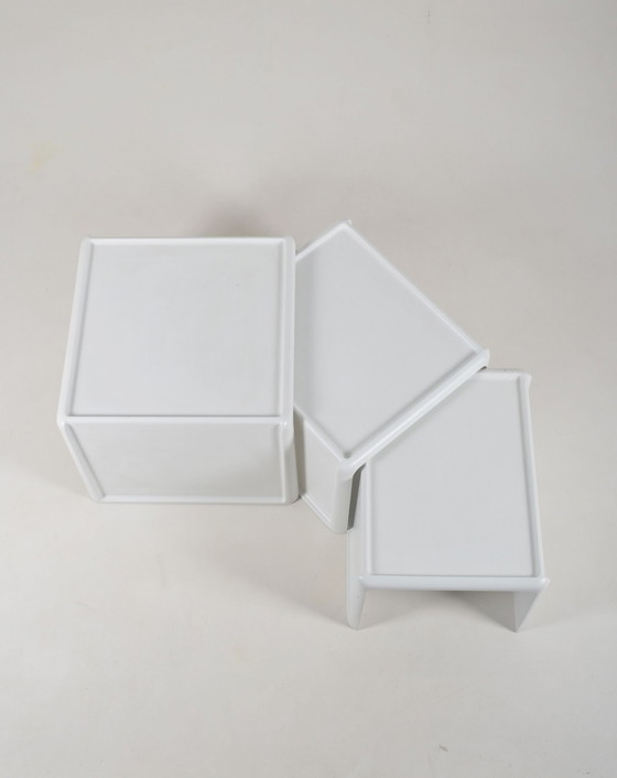 Image 1 of Set Van 3 Nesttafels Ontworpen Door Peter Ghyczy Voor Horn Collection, Jaren '70