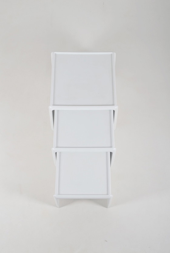 Image 1 of Set Van 3 Nesttafels Ontworpen Door Peter Ghyczy Voor Horn Collection, Jaren '70