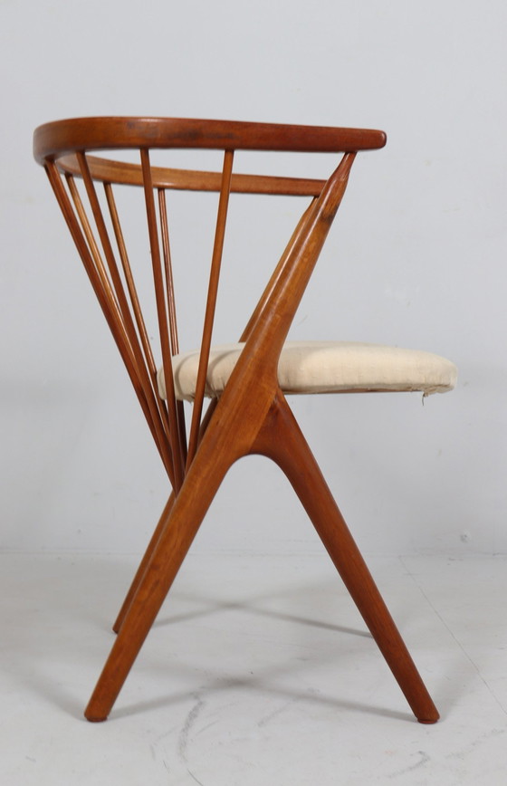 Image 1 of Fauteuil/eetkamerstoel van Helge Sibast voor Sibast, teak, model: 8, Denemarken, 1950