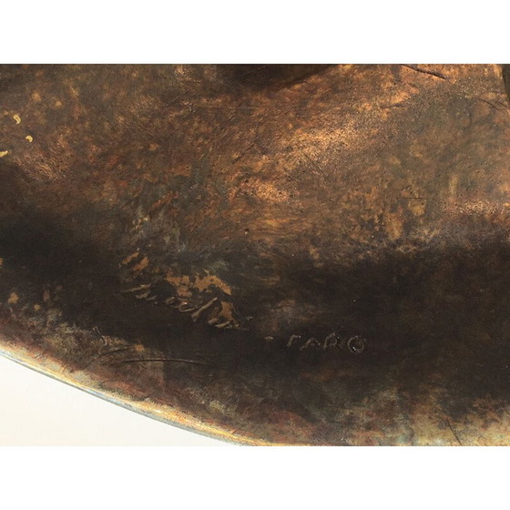 Image 1 of Vintage gouden keramisch masker, Portugal 1970